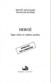 (AUT) Hergé - Hergé, ligne claire et ombres portées