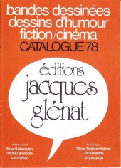 (Catalogues) Éditeurs, agences, festivals, fabricants de para-BD... - Glénat - 1978 - Catalogue