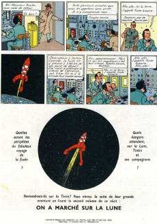Extrait de Tintin (Historique) -16C6- Objectif Lune