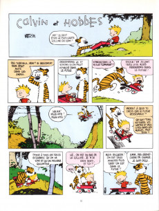 Extrait de Calvin et Hobbes -17- La flemme du dimanche soir