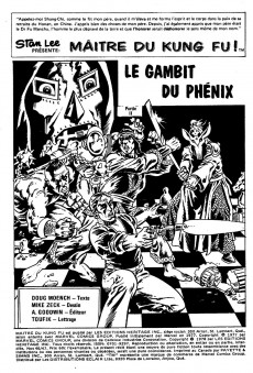 Extrait de Les mains de Shang-Chi, maître du Kung-Fu (Éditions Héritage) -4647- Le Gambit du phénix