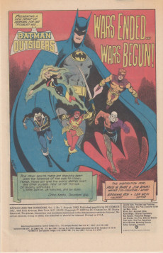 Extrait de Batman and the Outsiders (1983) -1- Wars Ended... Wars Begun!