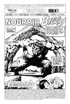 Extrait de L'incroyable Hulk (Éditions Héritage) -8081- Nourrir Billy