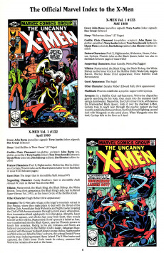 Extrait de The (DOC) Official Marvel index to the X-Men (1994) -3- The Official Marvel index to the X-Men Vol. 2 No.3