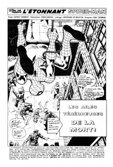 Extrait de L'Étonnant Spider-Man (Éditions Héritage) -29- Les ailes ténébreuses de la mort!