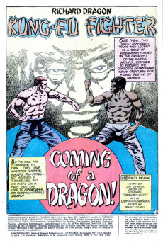 Extrait de Richard Dragon, Kung-Fu Fighter (DC Comics - 1975) -1- Coming of a Dragon!