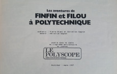 Extrait de Tintin - Pastiches, parodies & pirates - Les Aventures de Finfin et Filou à Polytechnique