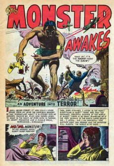 Extrait de Adventures into Terror Vol.1 (Atlas - 1950) -143- The Thing in the Cave!
