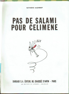 Extrait de Chlorophylle -3a1957- Pas de salami pour Célimène