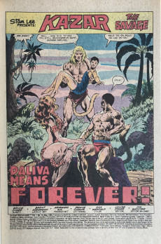 Extrait de Ka-Zar the Savage (1981) -14- Daliva means forever!