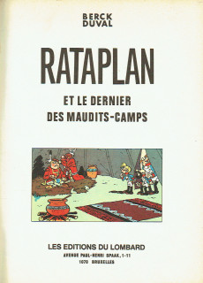 Extrait de Rataplan -712'- Rataplan et le dernier des Maudits-camps