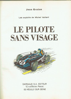 Extrait de Michel Vaillant -2b'1967- Le Pilote sans visage