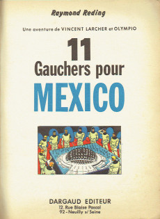 Extrait de Vincent Larcher -2'67- 11 gauchers pour Mexico