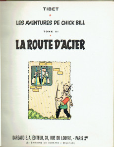 Extrait de Chick Bill (collection du Lombard) -3'a- La route d'acier