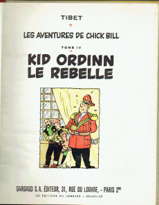 Extrait de Chick Bill (collection du Lombard) -4'a1959- Kid Ordinn le rebelle