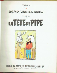 Extrait de Chick Bill (collection du Lombard) -6a'1959- La tête de pipe