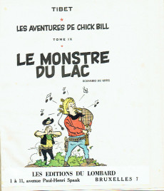 Extrait de Chick Bill (collection du Lombard) -9a'- Le monstre du lac