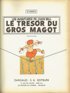 Extrait de Chick Bill (collection du Lombard) -11a'1962- Le trésor du gros magot