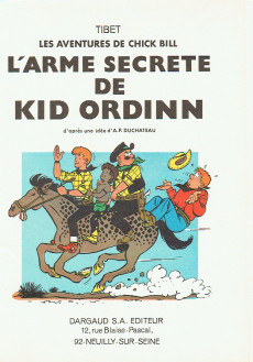 Extrait de Chick Bill -30'- L'arme secrète de Kid Ordinn