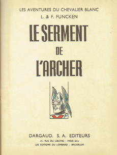 Extrait de Le chevalier blanc -51965- Le serment de l'archer