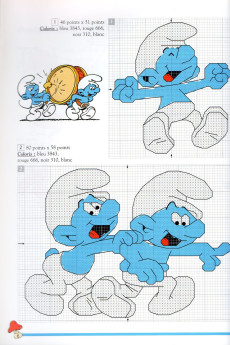 Extrait de Les schtroumpfs (Divers) -2004- Les Schtroumpfs au point de croix