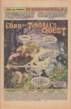 Extrait de Marvel Premiere (1972) -38UK- The Lord of Tyndall's Quest