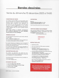 Extrait de (Catalogues) Ventes aux enchères - Millon -2023-12-10- Millon - Bandes Dessinées - 10 décembre 2023 - Bruxelles