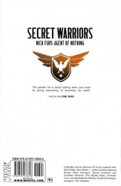 Verso de Secret Warriors (2009) -INT1 a- Nick Fury: Agent of Nothing