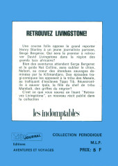 Verso de Les indomptables -7- Retrouvez livingstone