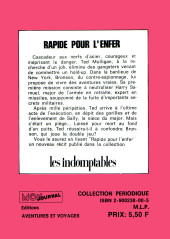 Verso de Les indomptables -9- Rapide pour l'enfer