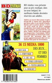 Verso de Confessions érotiques BD (Média 1000) -94- Valérie : Délaissée par mon mari, j'ai découvert le vice dans les bras de ses amis...