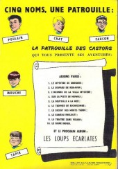 Verso de La patrouille des Castors -1a1964- Le mystère de gros-bois