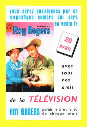 Verso de Roy Rogers, le roi des cow-boys (3e série - vedettes T.V) -5- Numéro 5