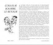 Verso de Couleur sourire - Tome 2