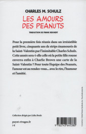 Verso de Charlie Brown (Rivages) -506a18- Les Amours des Peanuts