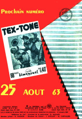 Verso de Tex-Tone (Impéria) -151- Le prix de la trahison