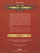 Verso de La geste des Princes-Démons -1HC- Le Prince des étoiles