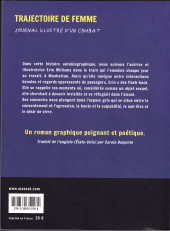 Verso de Trajectoire de femme, Journal illustré d'un combat