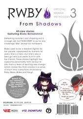 Verso de RWBY: Official Manga Anthology -3- From Shadows