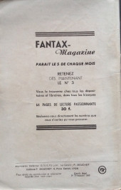 Verso de Fantax Magazine -2- Fantax Magazine 2