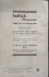 Verso de Fantax Magazine -4- Fantax Magazine 4