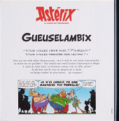 Verso de Astérix (Hachette - La boîte des irréductibles) -19Bis- Gueuselambix dans Astérix chez les Belges
