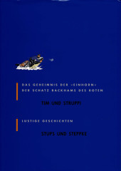 Verso de Hergé - Werkausgabe (Intégrale en allemand) -9- Das Geheimnis der Einhorn/Der Schatz Rackhams des Roten/Stups und Steppke