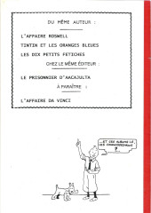 Verso de Tintin - Pastiches, parodies & pirates -2003'- L'Affaire Roswell