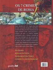 Verso de Uma investigação de Leonardo Da Vinci -1- Os 7 crimes de Roma