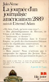 Verso de (AUT) Bilal -1978- La journée d'un journaliste américain en 2889 (suivi de L'éternel Adam)