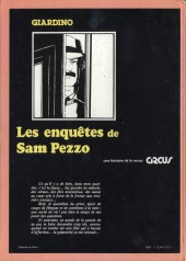 Verso de Sam Pezzo (Les enquêtes de) -1- Tome 1