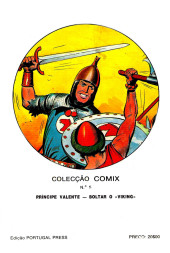 Verso de Colecção Comix -5- Principe Valente, Boltar o Viking