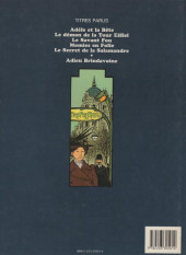 Verso de Adèle Blanc-Sec (Les Aventures Extraordinaires d') -1a1986- Adèle et la Bête