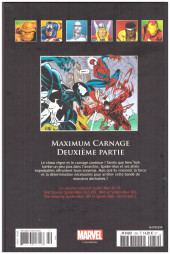 Verso de Marvel Comics : La collection (Hachette) -259220- Maximum carnage - Deuxième partie